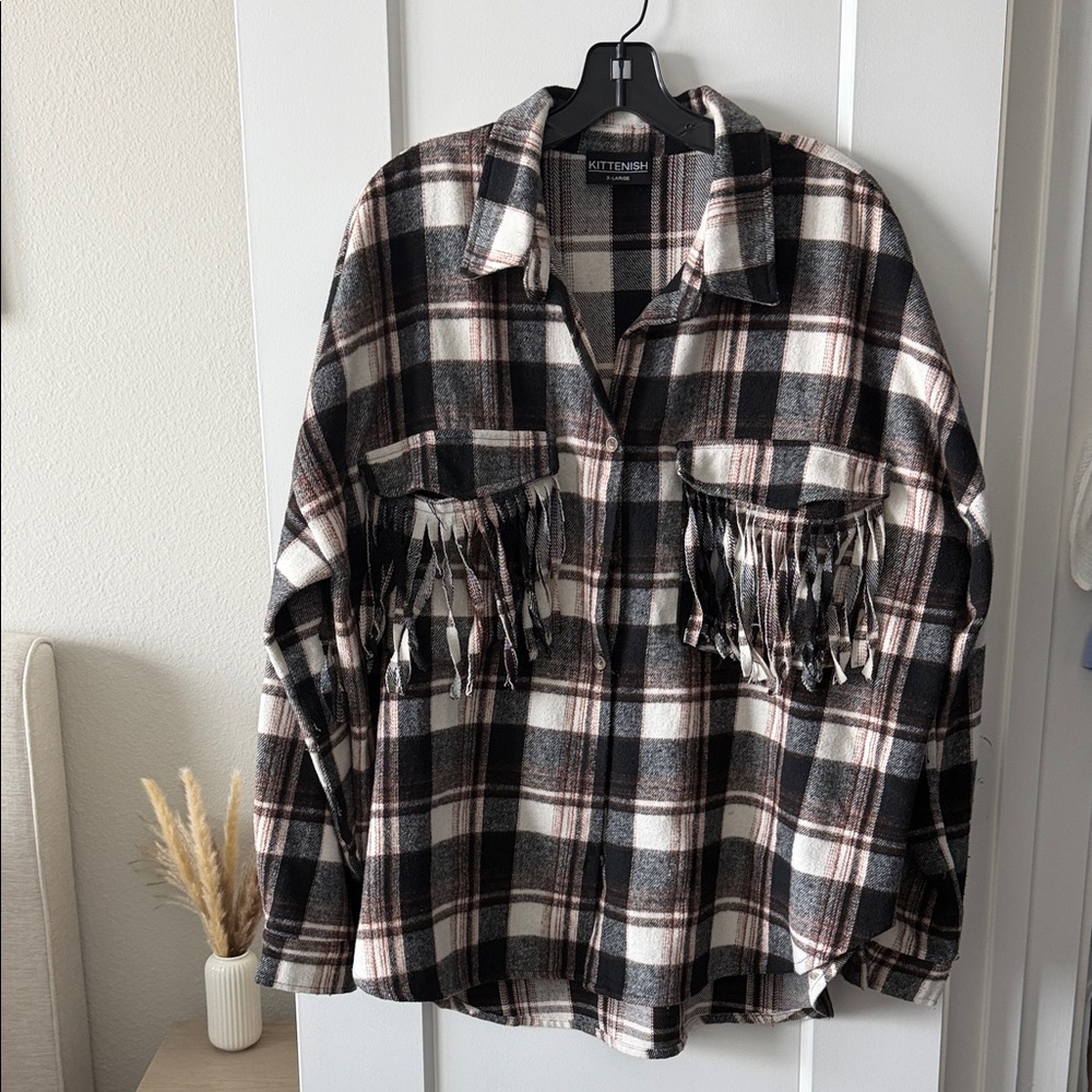 Kittenish Fringe Flannel